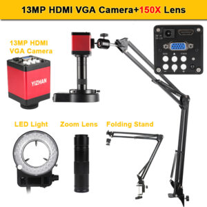 1-150X Zoom Lens Soldering Microscopio HD 4K 48MP 1080P Industrial Camera Type C HDMI Video Digital Microscope for Electronics