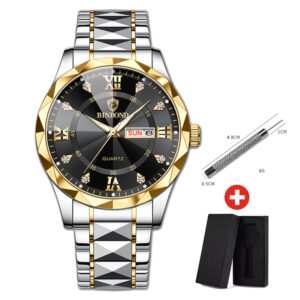 BINBOND B2521 Luxury Fashion Business Men Watch Waterproof Week Date Clock Sport Men Watch Quartz Wristwatch Relogio Masculino