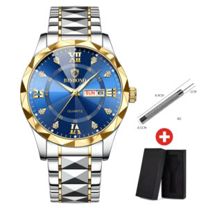 BINBOND B2521 Luxury Fashion Business Men Watch Waterproof Week Date Clock Sport Men Watch Quartz Wristwatch Relogio Masculino