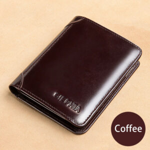 Ciephia Classic Style Genuine Leather Rfid Wallets for Men Thin Short Multi Function Tri Fold Card Holder Male Purse Money Clip