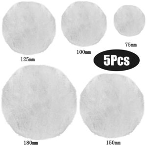 5Pcs/Set Wool Polishing Disc Waxing Buffing Sizes 75-180mm Car Paint Care Polisher Machine Pads For Auto Beauty Tool Accessories