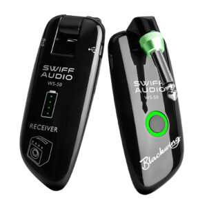 SWIFF WS-50 UHF Digital Guitar Wireless System (Transmitter + Receiver) 50M Transmission Range Built-in Rechargeable Battery for