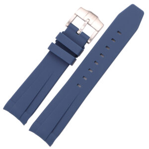 20mm Curved End Rubber Watch Strap For Rolex Submariner Watchband Soft Silicone Black Green Blue Diving Bracelet Wrist Band