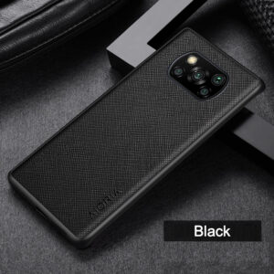 Case for Xiaomi POCO X3 Pro funda Cross pattern Leather cover Luxury coque for poco x3 nfc case