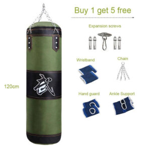 Heavy Punching Bag Set with Ceiling Hook Steel Chain Hanging Heavy Bag for Adults Muay Thai MMA Taekwondo Home Gym Training