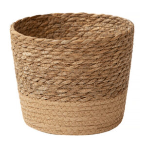 Straw Weaving Flower Plant Pot Wicker Basket Rattan Flowerpot Storage Basket Garden Flowerpot Handmade Woven Planter Basket