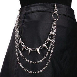 New Hip-hop Punk Metal Rivets Pants Chain Multi-layer Waist Chain Dress Up Pants Hundred With Jewelry