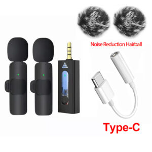 Wireless 3.5mm Lavalier Lapel Microphone Omnidirectional Condenser Mic for Camera Speaker Smartphone,Recording Mic for Youtube