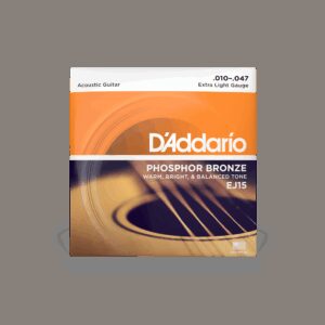 Phosphor Bronze Acoustic Guitar Strings EJ15 10-47 Rich Full Tonal Spectrum Extra Light For 6 String Guitars Music Accessories