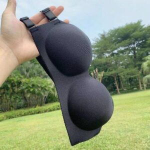Backless Tube Top Women Strapless Bra Adjusted Large Size No Wire Thin Sexy Underwear Push Up Breathable Strap