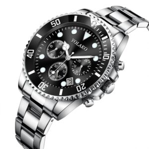 reloj hombre Fashion Men Stainless Steel Watch Luxury Calendar Quartz Wrist Watch Business Watches Man Clock relogio masculino