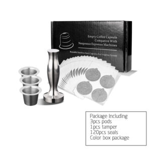 Stainless Steel Nespresso Reusable Coffee Capsule Coffee Tamper Refillable Cup Filter Nespresso Machines Maker Pod