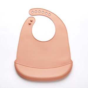 Baby Silicone Bibs Babies Waterproof Bib Solid Color 6-speed Adjustment Saliva Pocket Children’s Burp Cloths Accessories Newborn