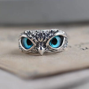 Personality Eyes Owl Shape Ring Vintage Fashion Rings Jewelry Party Gift WANNA