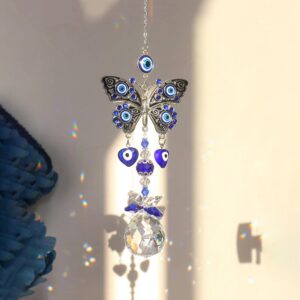 1 Piece, Butterfly Devil’s Eye, Crystal Pendant, Family Outdoor Garden Decoration