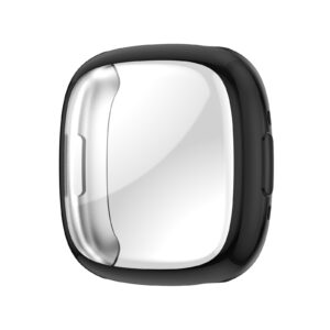 Full Screen Protector Case For Fitbit Versa 4 Soft TPU Screen Protector Cover For Fitbit Versa 3/Sense/Sense 2 Protective Cover