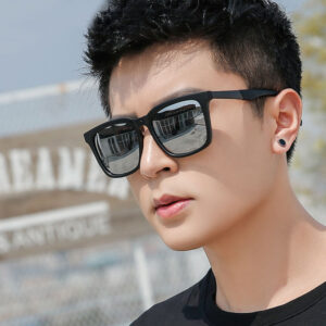 2024 New polarized sunglasses men’s sunglasses trendy Korean style driving glasses fashionable square glasses UV-proof