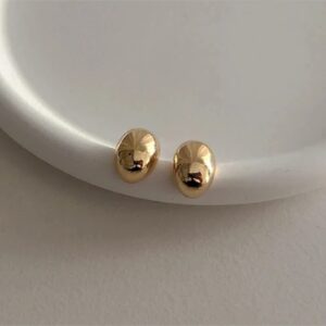 1 Pair Of Light Luxury Cool Wind Small Glossy Alloy Gold Plated Silver Plated Geometric Elegant Temperament Earrings