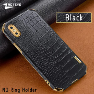 For iPhonex Case Zroteve Crocodile Leather Ring Holder Cover For iPhone X S XR XS Max 10 iPhoneXS iPhoneXR iPhone10 Phone Cases