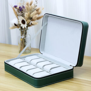 2024 New 6/10/12 Girds Portable Watch Storage Boxes Organizer with Zipper Classic Style Multifunctional Watch Display Box