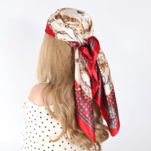 New Silk Scarf And Wrap For Designer Luxury Brand Kerchief Neck Head/Hair Scarves Bandana Handkerchief 90X90CM Headscarf
