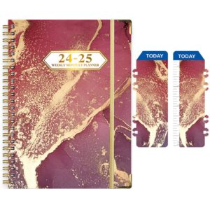 Certiou Daily 15-minute Appointments Book 2024-2025 Academic Planner A5 Weekly Monthly Planner with Tabs Hourly Schedule Flexible for Organized