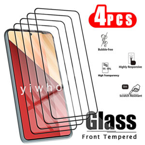 4pcs Tempered Glass for Redmi Note 13 Pro 4G 5G Screen Protectors Protective Glass for Xiaomi Redmi Note 13 12 11 10 9 8 S Film