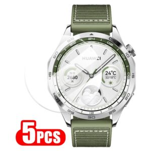 5Pcs Tempered Glass For Huawei Watch GT 4 46mm 41mm Anti-Scratch Cover Screen Protector For Huawei Watch GT4 Film Accessories