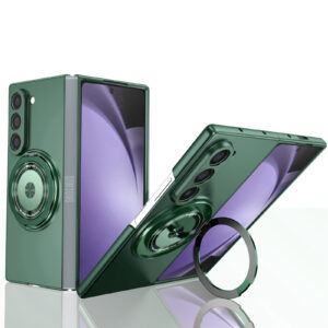 Luxury Rotate Magnetic Stand Phone Case for Samsung Galaxy Z Fold6 Fold5 Fold4 Fold3 5G 360┬░Rotating Folding Ring Bracket Cover
