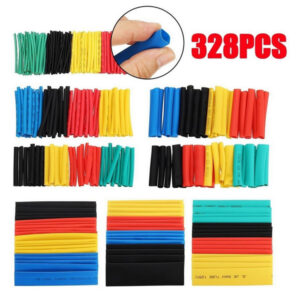 New 328pcs Heat Shrink Tube 2:1 Shrinkable Wire Shrinking Wrap Tubing Wire Connect Cover Protection with 300W Hot Air Gun
