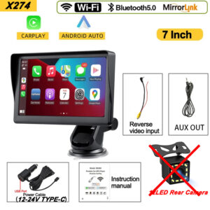 7 inch Universal Automotive Car Radio Wireless Apple Carplay Android Auto Multimedia Video Player Touch Screen FM Bluetooth WIFI