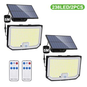 200/238 LED Solar lights motion sensor outdoor waterproof security lights Super Bright spotlight wall lamp for Garden Garage