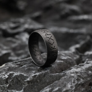 Nordic Viking Personalized Vintage Rune Fashion Simple Men’s Ring Stainless Steel Jewelry