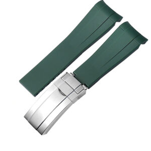 High quality Rubber watch strap for Rolex wristband 20mm 21mm black blue curved end waterproof silicon watches band bracelet