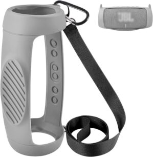Silicone Case Cover for JBL Charge 5 Waterproof Portable Bluetooth Speaker, Travel Carrying Protective Gel Soft Skin,water proof