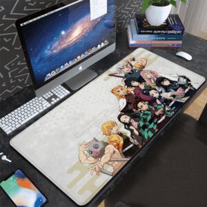 Anime D-Demon S-Slayer Mouse Pad Office Accessories for Desk Mat Gamer Keyboard Mousepad Gaming Mats Xxl Large Mause Carpet Rug