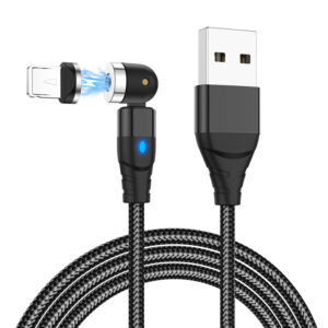 540 Rotating Magnetic Cable Micro USB Type C Cable Fast Charge Magnet Phone Charger For iPhone 15 14 13 Huawei Xiaomi Samsung