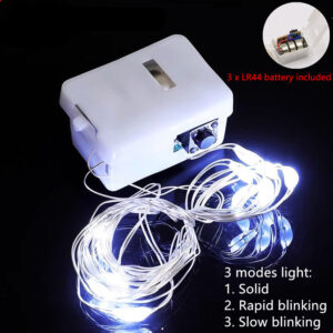 10pcs Copper Wire String Lights with Battery 3Modes Fairy Lights Garland for Wedding Party Birthday Christmas Holiday Decoration