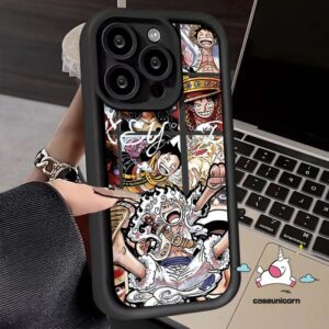 Cute Luffy Cool Anime Case For Redmi 12C 10C 9 13C 12 9T A2 9A A1 9C NFC Note 11 10 9 12 11s 8 10s Pro Max Poco X6 M3 C40 Mi 12 11 Lite Cartoon Couples Trendy Brand One Piece Cover