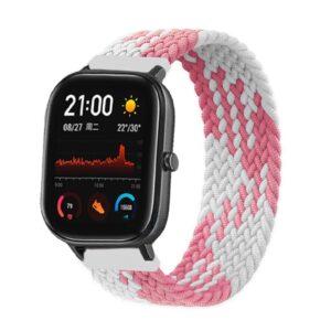 20mm 22mm Braided solo loop For Amazfit GTS 4/2/2e/GTS2 Mini/GTR 4/2/2e/3/Pro 47mm stratos Bracelet Watch band Amazfit bip strap