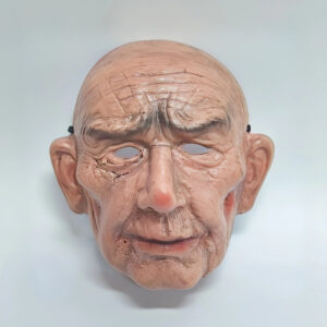 Old Man Woman Mask Funny Old Man Cosplay Party Mask Halloween Granny Scary Elder Grandfather Party Man Wrinkle Costume Props