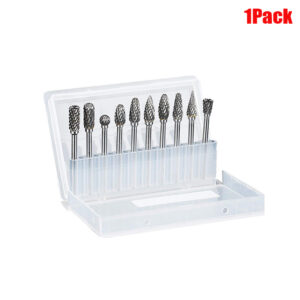 New 10 pcs 1/8″ Shank Tungsten Carbide Milling Cutter Rotary Tool Burr Double Diamond Cut Rotary Dremel Tools Electric Grinding