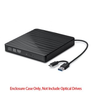 For 12.7mm SATA USB3.0 Type-C External DVD Burner Optical Drive Case CD DVD Reader DVD-ROM CD-ROM External Mobile Enclosure