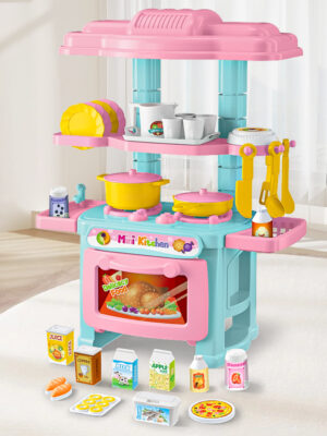 Kitchen Accessories Set, Play Cooking Toys 2 Colors Random, Mini Dishes Plastic Playset