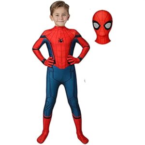Superhero Cosplay Spider Man Kids Costume Bodysuit Zentai Halloween Iron Spiderman Peter Parker Superhero Jumpsuit Set for