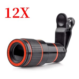 Lens Universal Clip 20X/12X Zoom Phone Camera Telephoto Lens Monocular Telescope Phone Universal Optical Telescope Lens Kit
