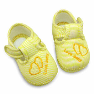 Spring Non-slip Baby Shoes Soft Sole Cotton Floor Infant Footwear Indoor Love Baby Heart Embroidery First Walkers 0-8months