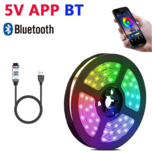 USB Led Strip Light RGB LED Lights DC5V Bluetooth Flexible Ribbon Diode Tape Phone APP Control TV Backlights Room Decoration