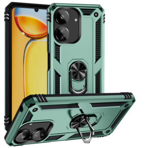 Shockproof Armor For Redmi 13C 12C 10C 9C 10A 9A 9T A3 A2 A1 Case Phone Ring Stand Bumper Silicone Phone Back Cover