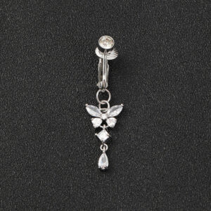 Faux Fake Belly Butterfly Fake Belly Piercing Butterfly Clip On Umbilical Navel Fake Pircing Butterfly Cartilage Earring Clip